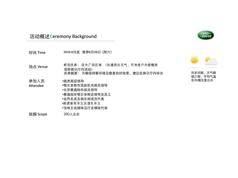 惠通陆华鄂尔多斯路虎店开业庆典方案.ppt_第3页