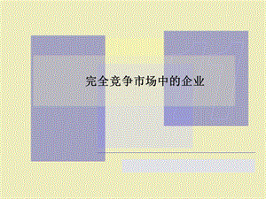 完全竞争市场中的企业.ppt