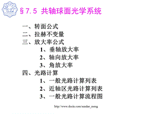 大学课件共轴球面光学系统.ppt