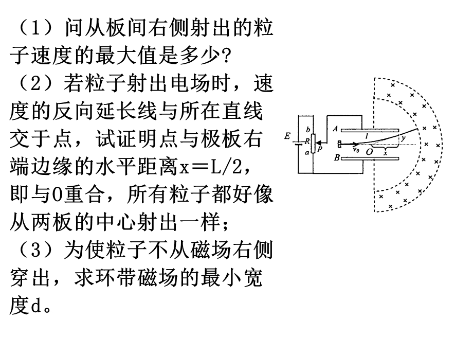 271位于极板左侧中央的粒子源可以沿水平方向向右连续发射质量为m.ppt_第2页