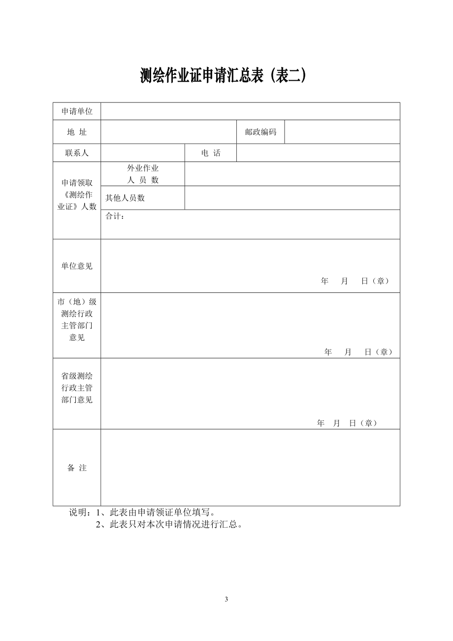 测绘单位申请办理测绘义作业证应当提交以下资料.doc_第3页