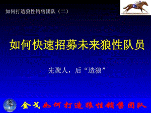 如何打造狼性销售团队二.ppt