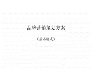 品牌营销策划方案格式.ppt.ppt