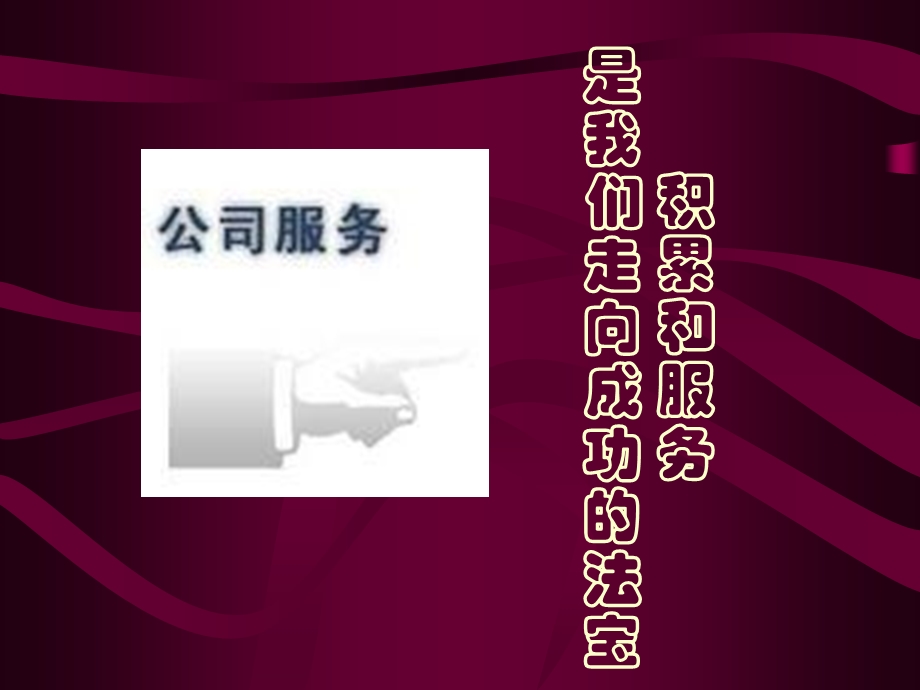 积累和服务走向成功的法宝[1].ppt_第1页