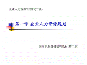 人力资源规划二级培训.ppt