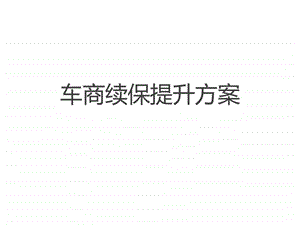 汽车经销商续保提升方案图文.ppt.ppt