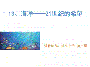 13海洋21世纪人类的希望图文.ppt.ppt