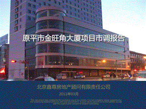 原平市金旺角大厦项目市调报告.ppt