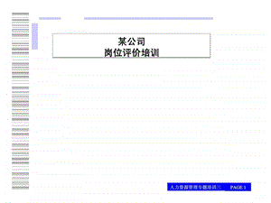 某公司岗位评价培训.ppt