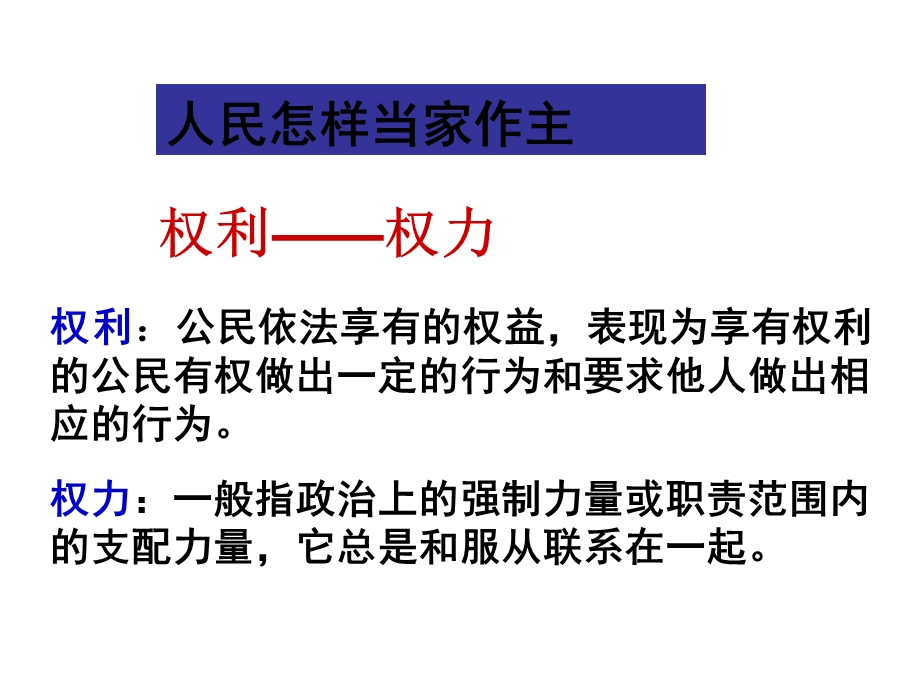 人教版政治九年级第六课第一节人民当家做主的法治国家.ppt_第2页