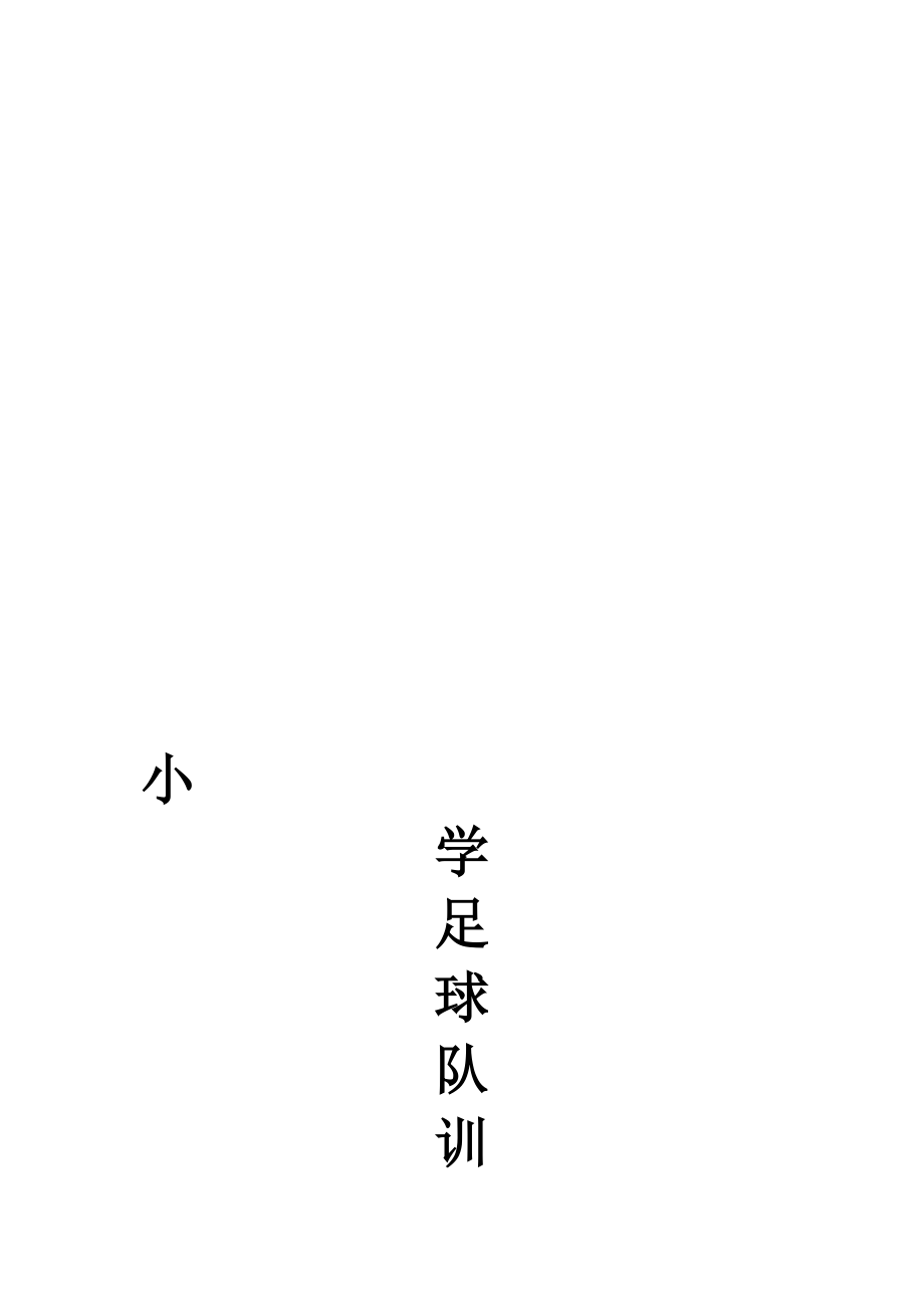 小学足球训练计划..doc_第1页