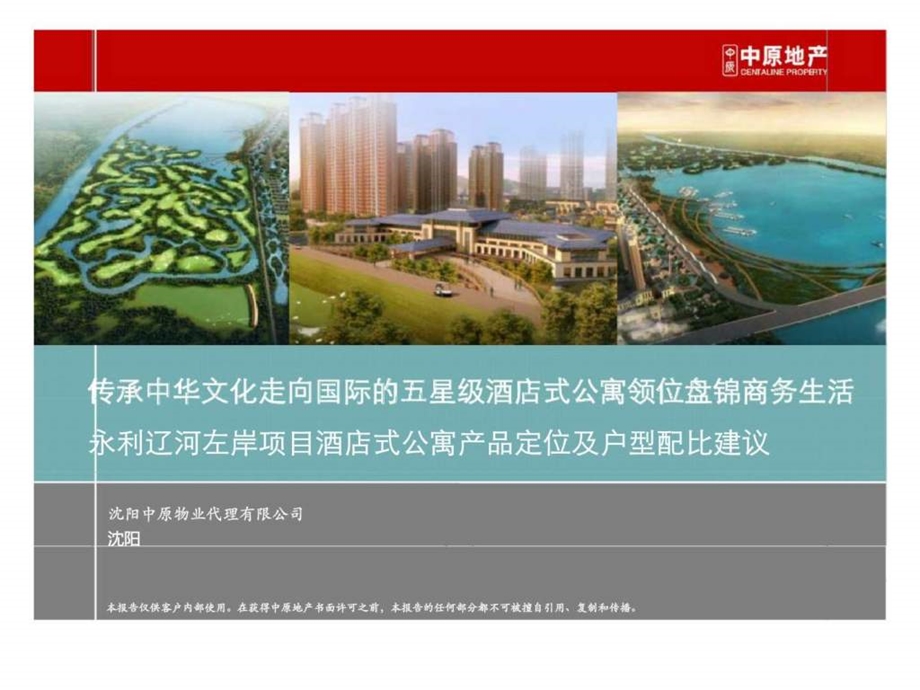 辽宁盘锦永利辽河左岸酒店式公寓产品定位及户型配比建议.ppt_第1页