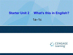 七年级上册英语Starter《Unit2What’sthisinEnglish》课件1（人教新目标）.ppt