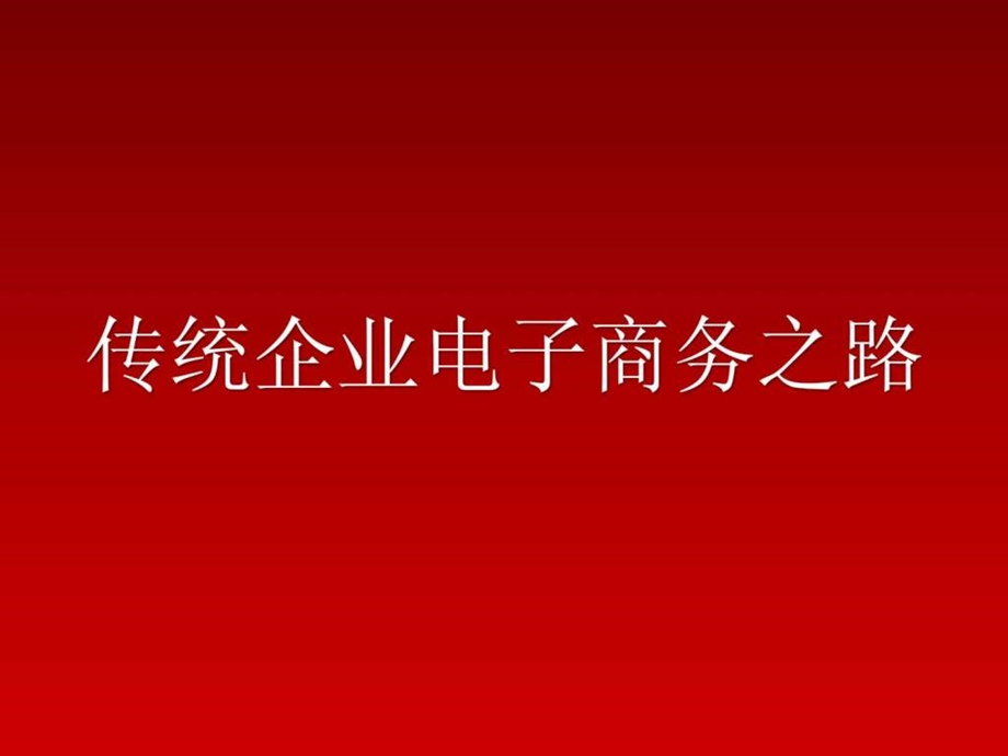 传统企业电子商务之路网策咨询.ppt_第1页