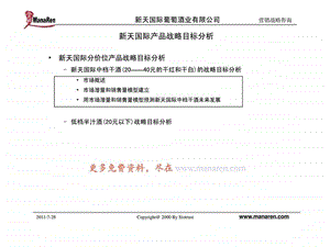 某着名咨询公司新天产品战略目标分析报告.ppt