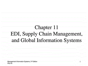 信息技术在业务中EDI供应链管理和全球信息系统.ppt.ppt