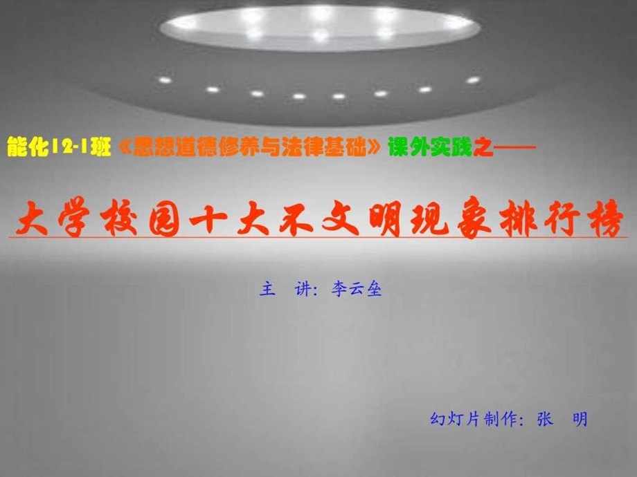 大学校园十大不文明现象排行榜.ppt_第1页