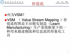 丰田内部培训系列教材价值流VSM.ppt.ppt