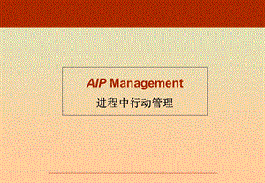 进程中行动管理AIP.ppt