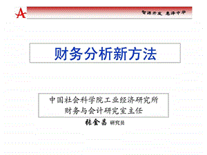 财务分析新方法.ppt