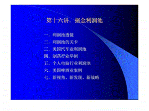 第十六讲掘金利润池.ppt