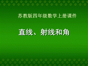 (苏教版)四年级数学上册课件_直线、射线和角.ppt