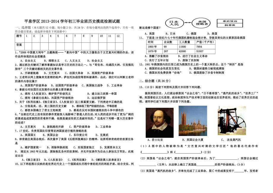 （历史）半期测试2013.doc_第1页