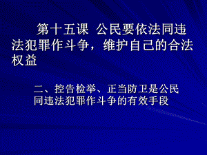 第十五课公民要依法同违法犯罪作斗争维护自己的合法权益.ppt