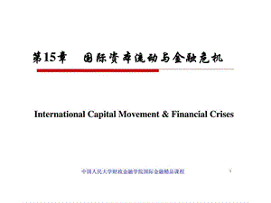 人大经济金融课件国际金融第二版chapter15.ppt