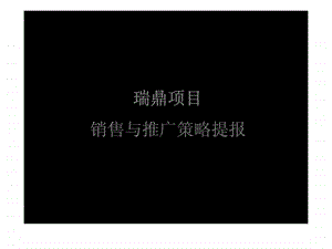 瑞鼎项目销售与推广策略提报.ppt