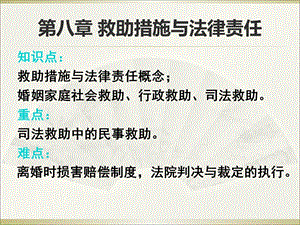 婚姻家庭继承法课件第六章救助措施与法律责任.ppt