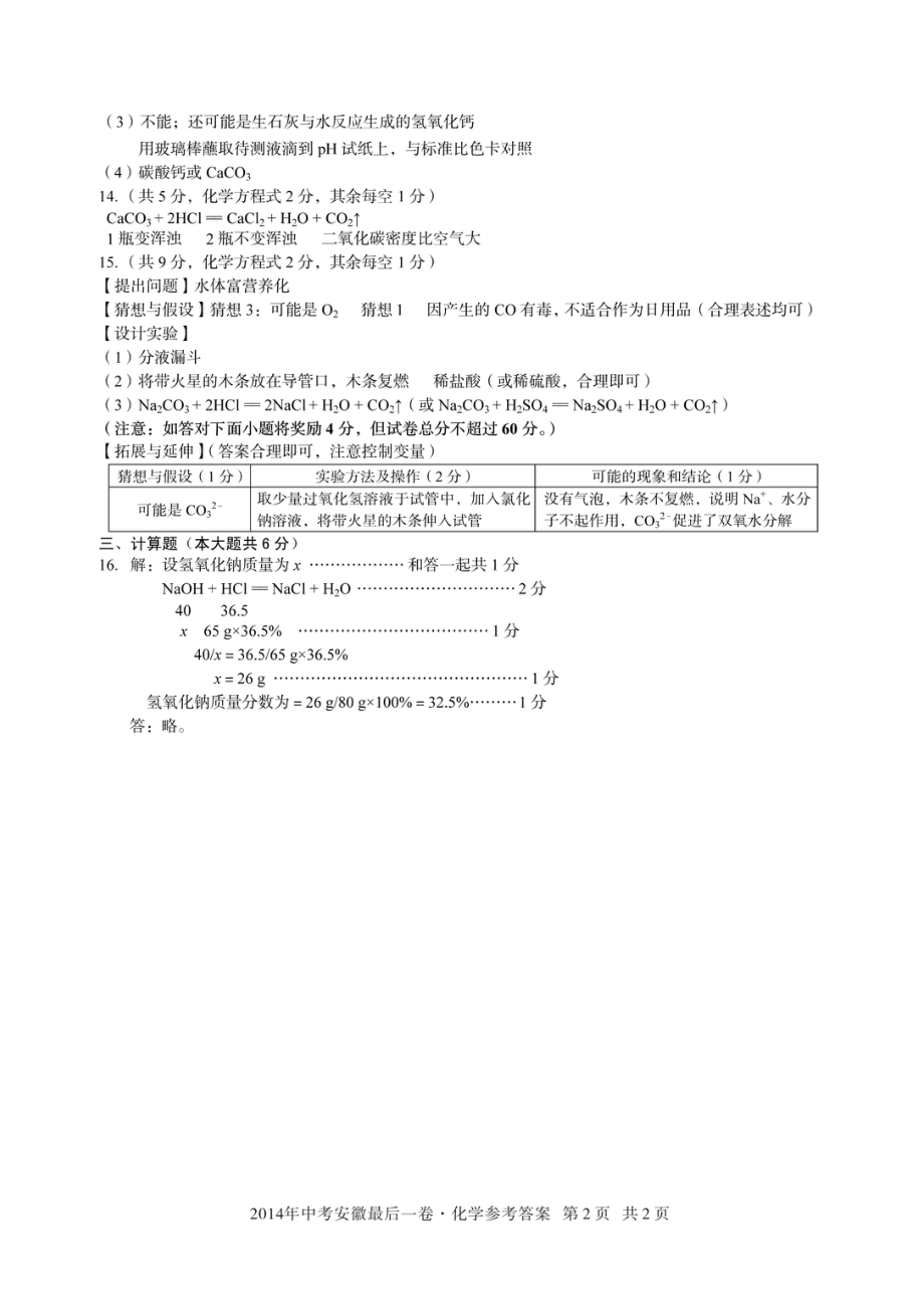 中考最后一卷化学答案.doc_第2页