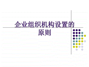 企业组织机构设置的原则.ppt.ppt