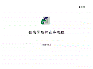 销售管理部业务流程.ppt