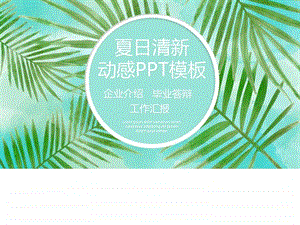 夏日清新椰风动态PPT模板.ppt.ppt