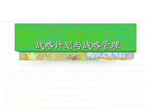 战略计划与战略管理.ppt