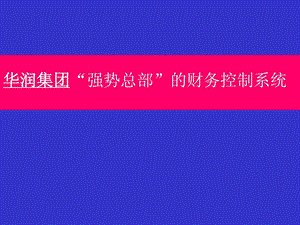 华润集团财务控制模式.ppt.ppt