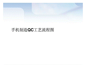 手机制造QC工艺流程图.ppt.ppt