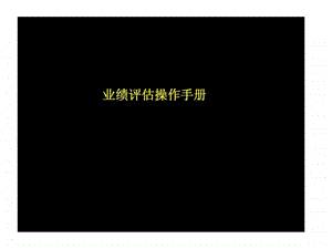 业绩评估操作手册.ppt