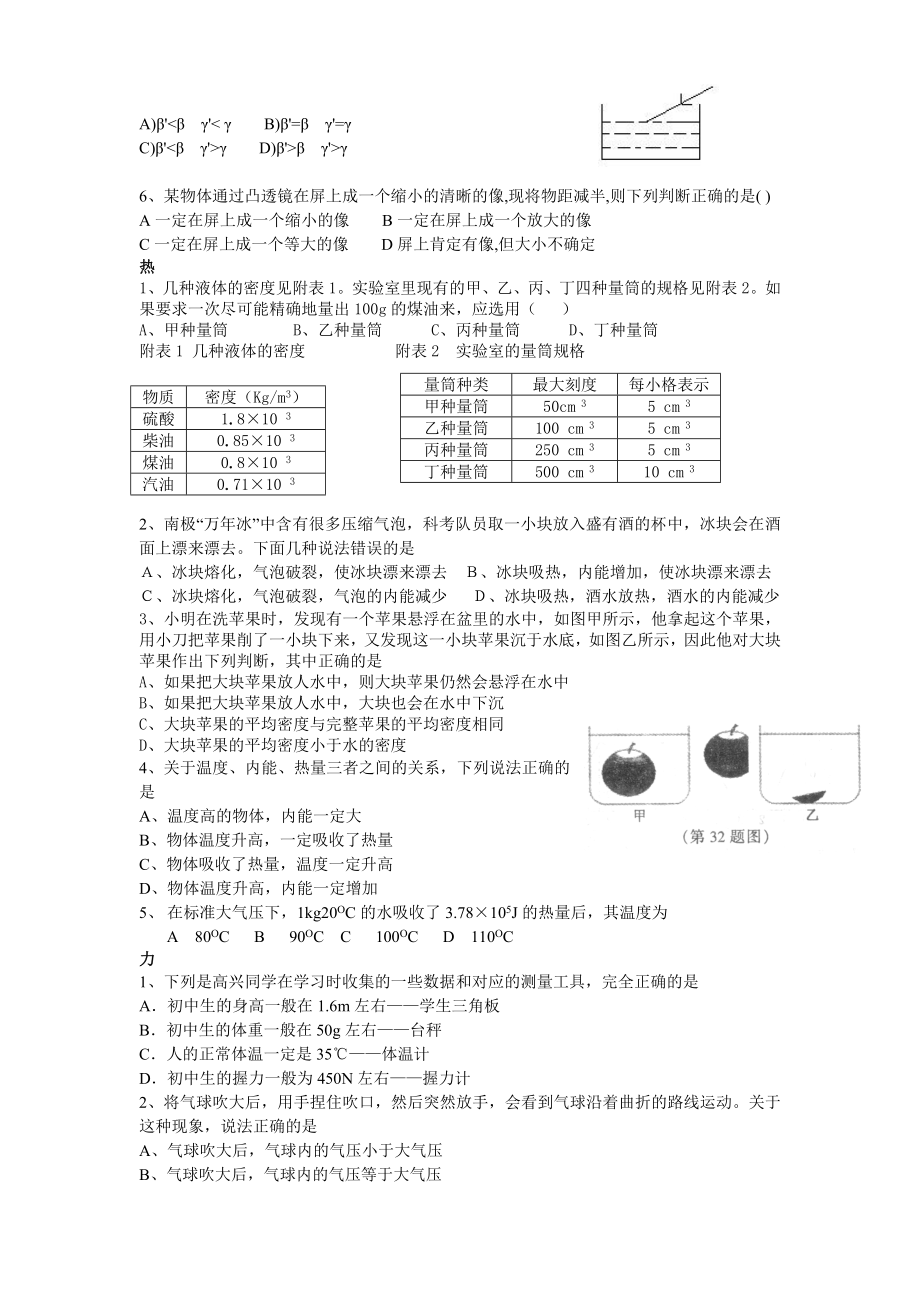 物理单选专项训练(1).doc_第2页