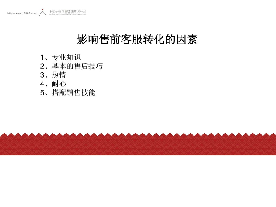 淘宝天猫商城影响售前客服转化率的因素文库.ppt.ppt_第1页