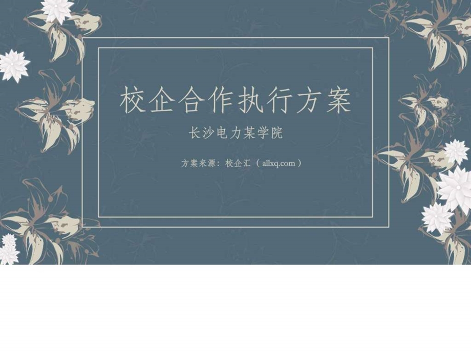 电子商务专业校企合作方案长沙电力某学院.ppt.ppt_第1页