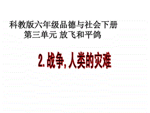 小学品德与社会战争人类的灾难.ppt