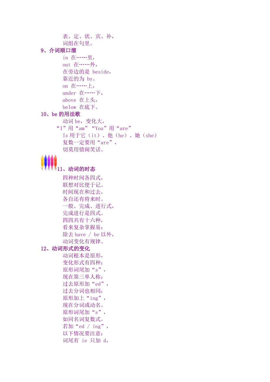 巧记英语语法口诀二十一首 (2).doc_第3页