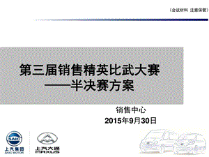 汽车4S店销售顾问大赛半决赛方案商业计划计划解决方案实用文档.ppt.ppt