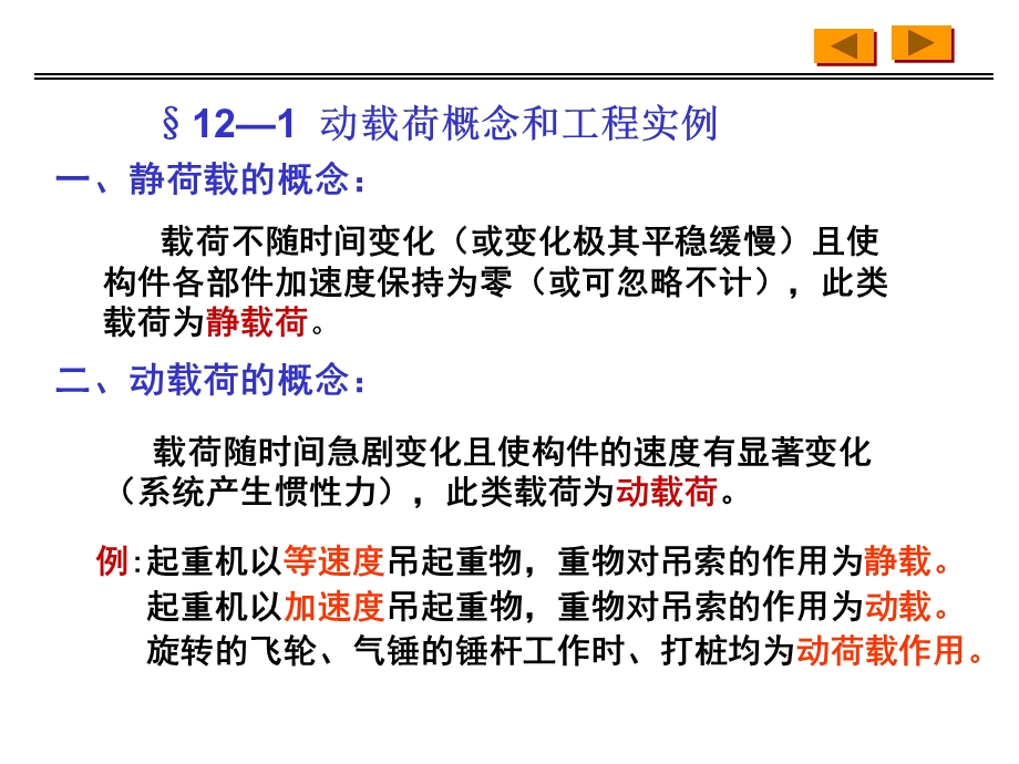 材料力学PPT课件第十二章动载荷.ppt_第2页