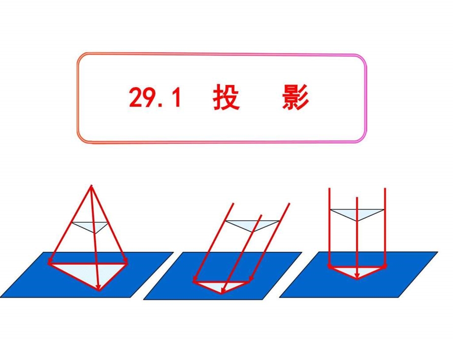 第一课时29.1投影第二十九章投影和视图.ppt.ppt_第1页