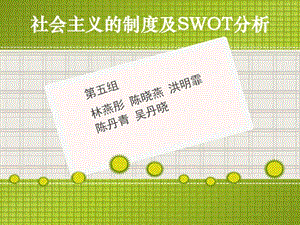 社会主义的制度及SWOT分析图文.ppt.ppt