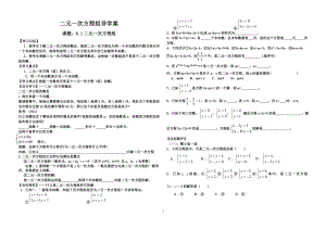 二元一次方程组导学案.doc