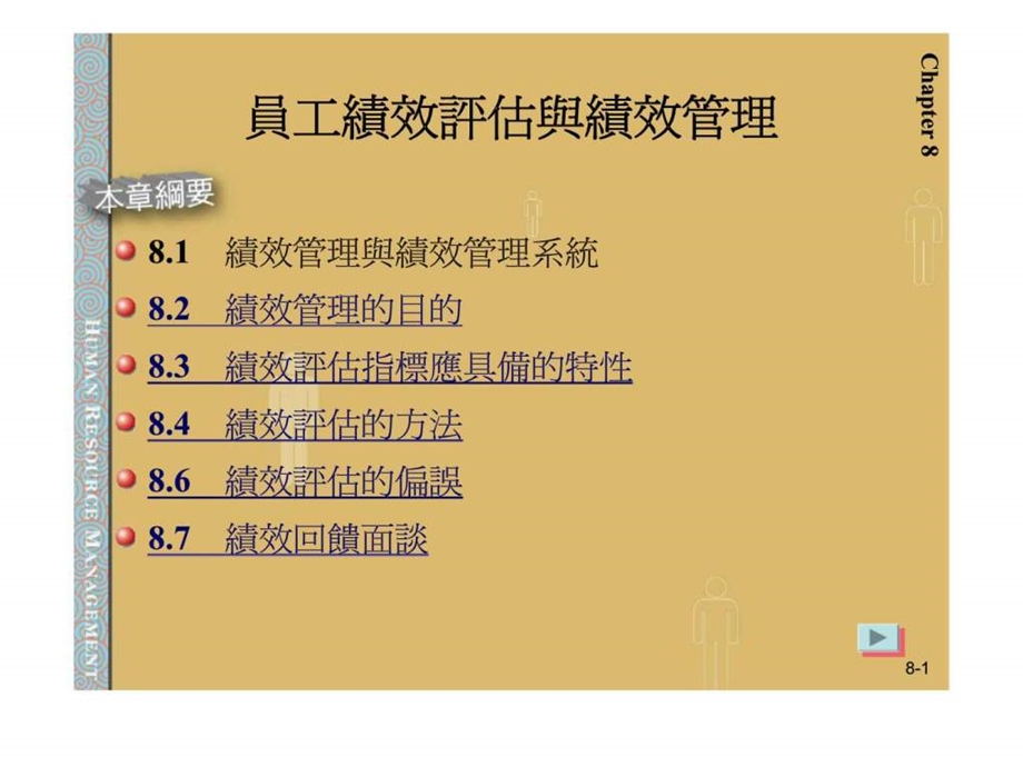 人力资源管理chapter8员工绩效评估与绩效管理.ppt_第1页